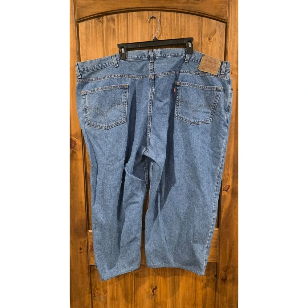 Levi's 550 Straight Jeans Mens W54 L30‎ Blue Denim Relaxed Fit Medium Wash